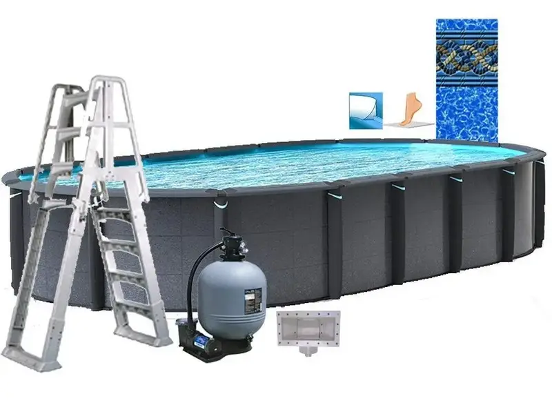 Leslie’s Edge Oval Above Ground Pool Package