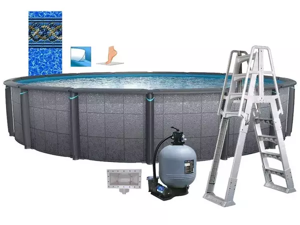 Leslie’s Edge Round Above Ground Pool Package Largest Round Pool