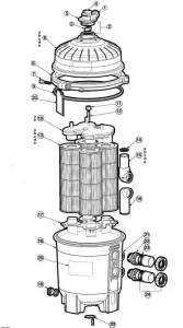 hayward cartridge filter diagram