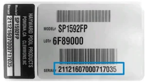 how to read hayward serial number